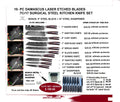 Kitchen knives sharp 7cr17 stainless with Pakkawood brownish handles