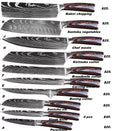 Kitchen knives open stock sale, sharp 7cr17 stainless with Pakkawood brownish handles