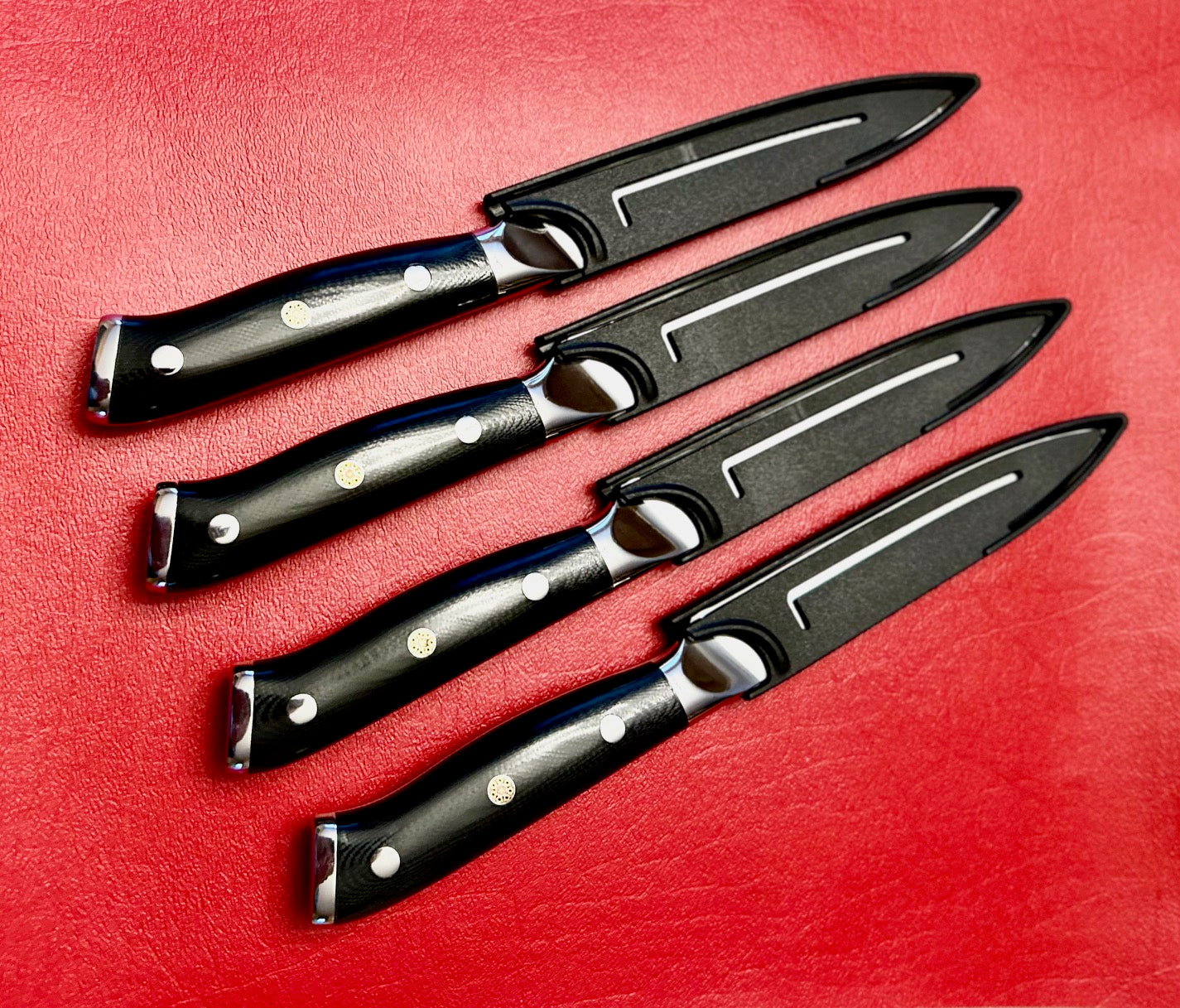 Steak Knives  –German Steel 1.4116  Blue G10 Handle | 4 or 8 Pc Set
