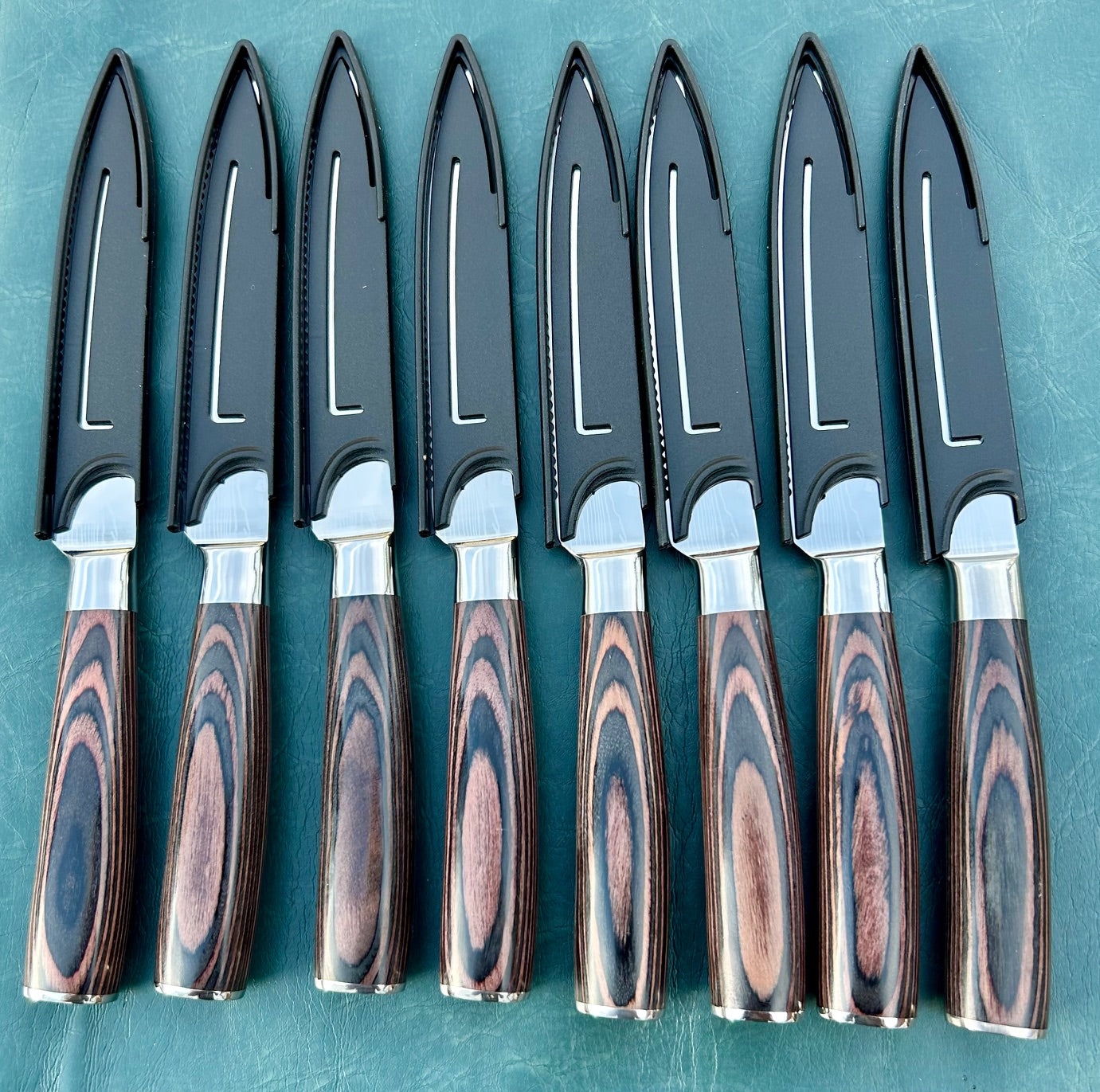7Cr17 Stainless Pakkawood Steak Knives – 4 or 8 Pc Set