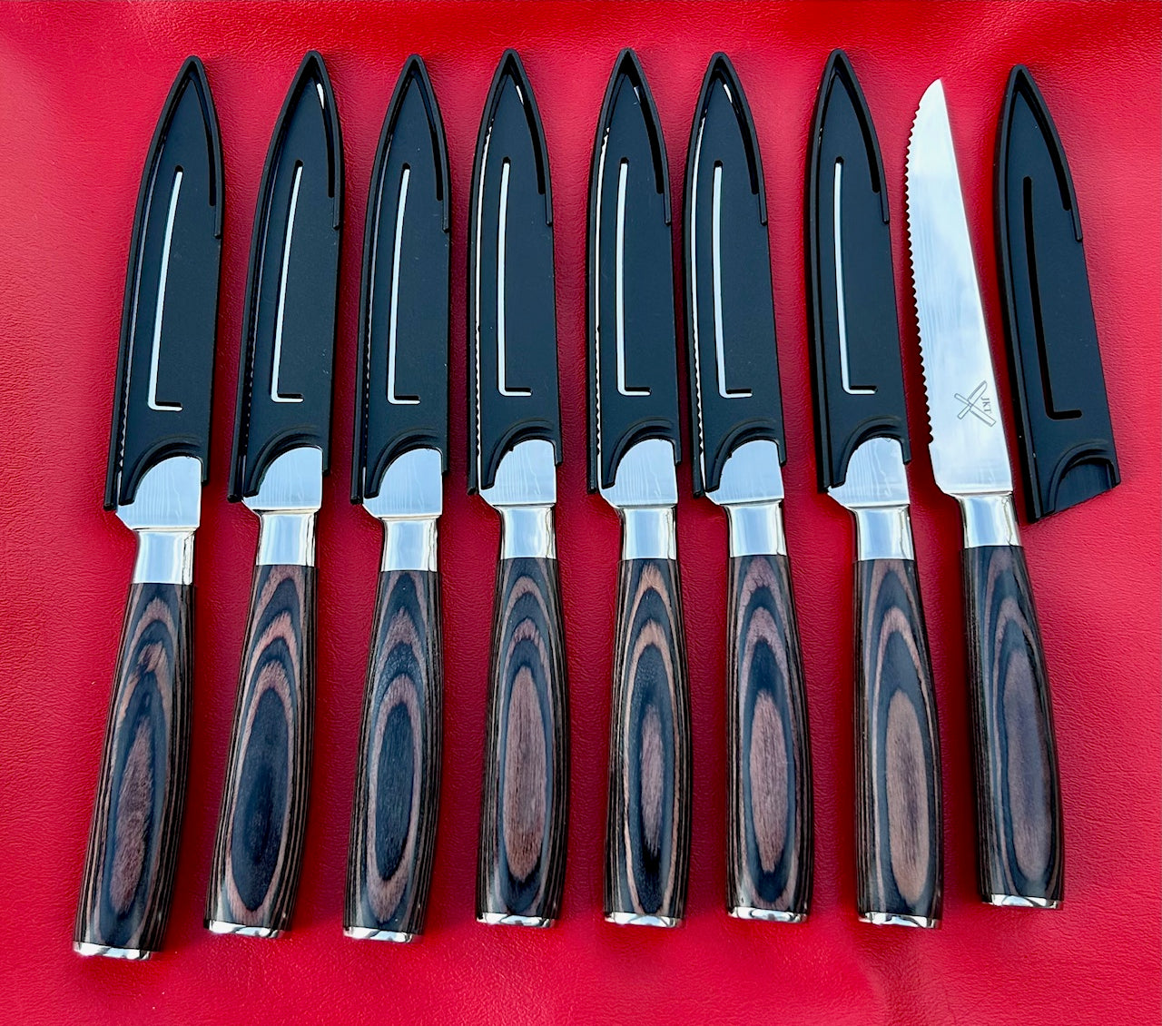 7Cr17 Stainless Pakkawood Steak Knives – 4 or 8 Pc Set