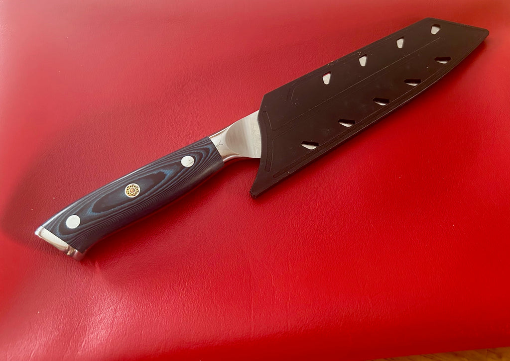 Kiritsuke Chef's Knife – 7.25" in 1.4116 German steel with Blue G10 handle