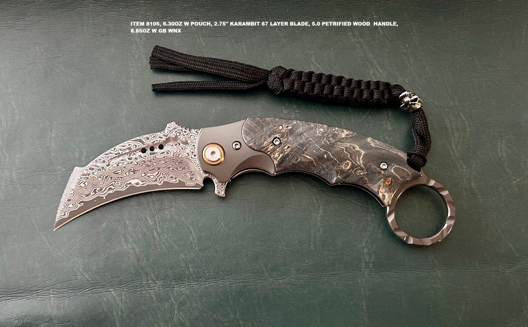 Damascus karambit  folding pocket blade