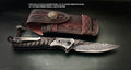 Damascus pocket folding blade