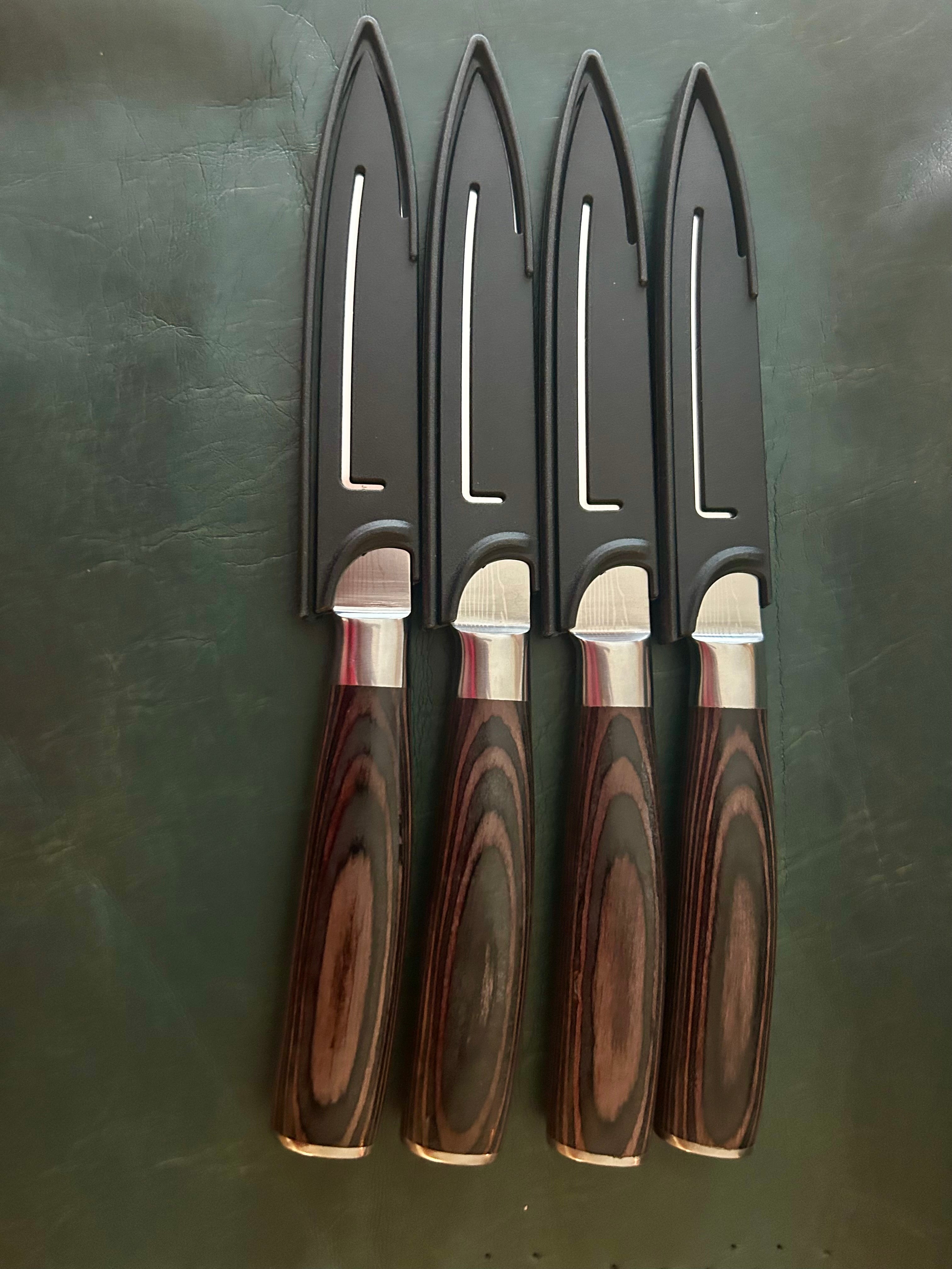 7Cr17 Stainless Pakkawood Steak Knives – 4 or 8 Pc Set