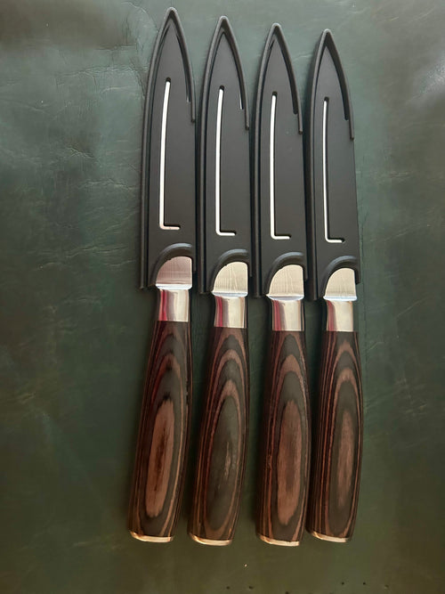 7Cr17 Stainless Pakkawood Steak Knives – 4 or 8 Pc Set