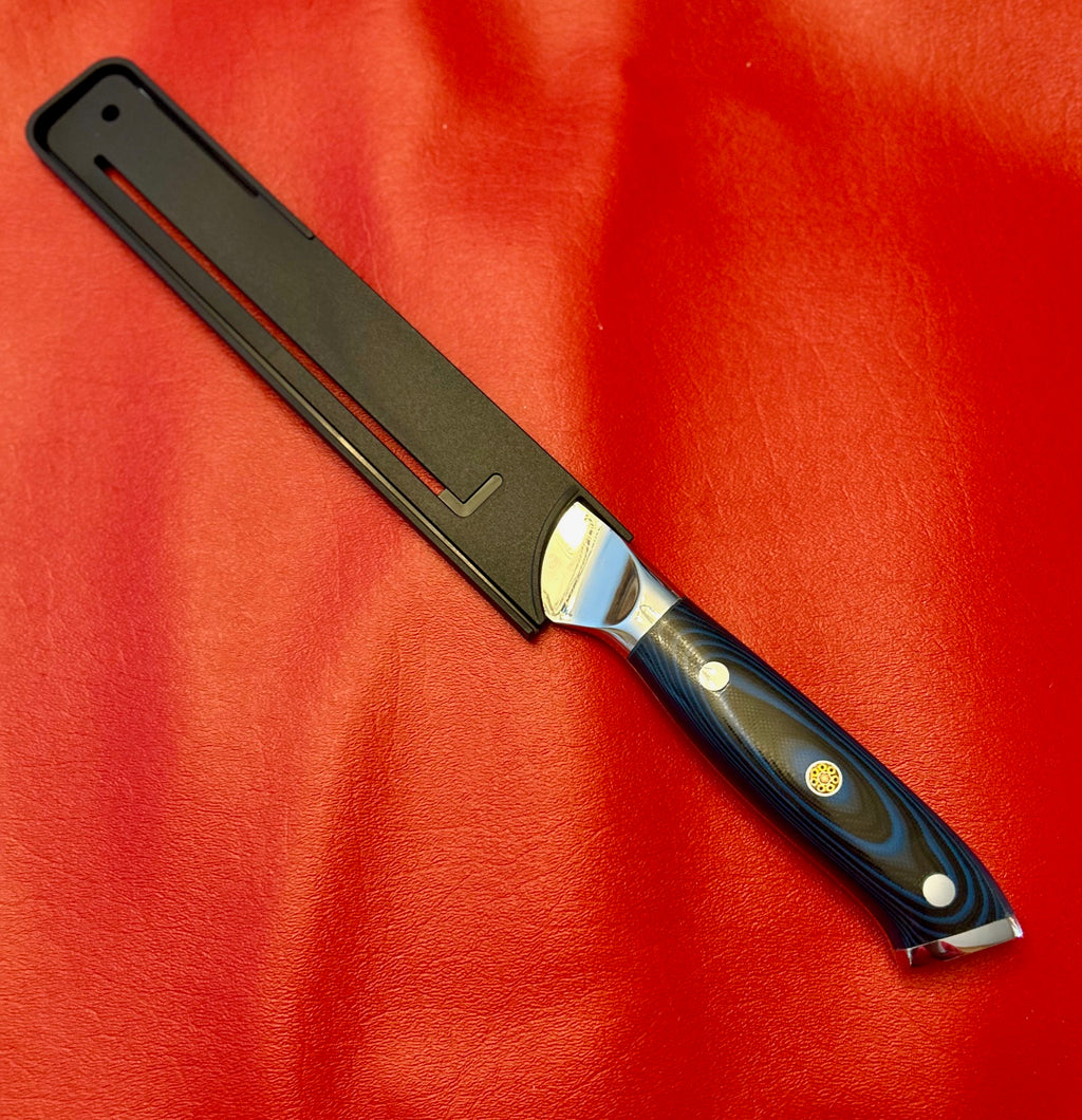 Filet carving knife  in 1.4116 German steel with Blue G10 handle