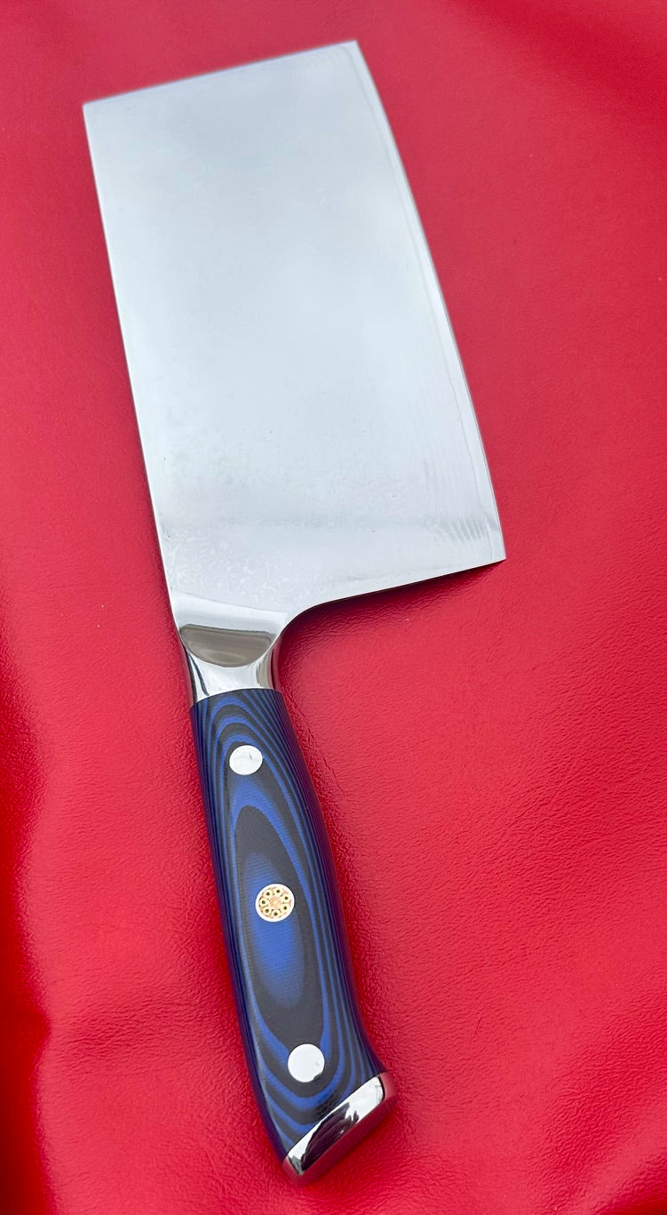 Damascus 7" Cleaver cutter