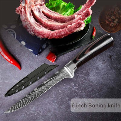 Kitchen knives open stock sale, sharp 7cr17 stainless with Pakkawood brownish handles